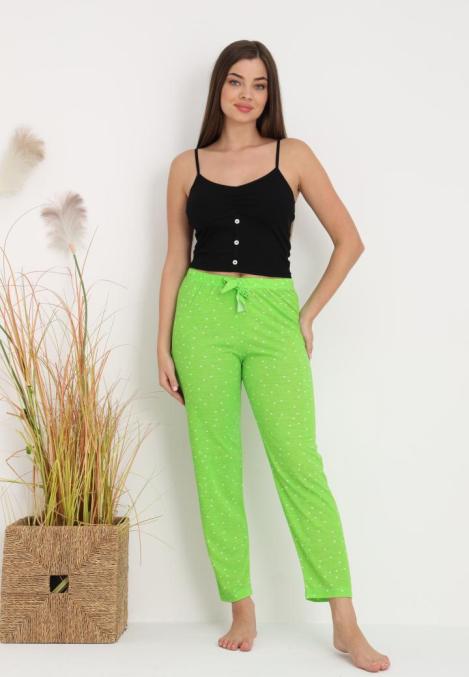 Pantaloni de Pijama Dama ,Culoare Verde Neon ,Engros